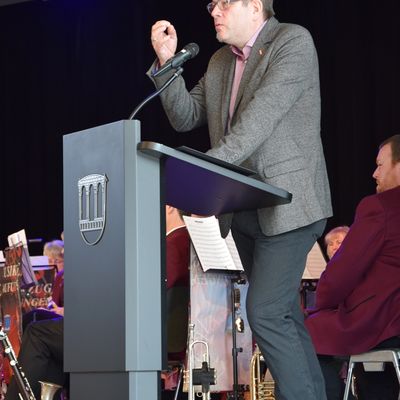 Bild vergr��ern: Gerhold hielt seine Ansprache zum Thema �B�rgerschaftliches Engagement als Basis einer solidarischen Gemeinde�.