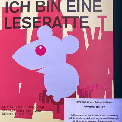 Das Freizeitleseprojekt &raquo;Ich bin eine Leseratte&laquo; startet wieder und in diesem Jahr ist der B&uuml;cherei-Standort Niederkaufungen die Partner-Bibliothek!