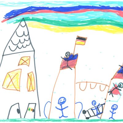 Bild vergr&ouml;&szlig;ern: Letty Marlen Pyszko, 6 Jahre, Ernst-Abbe-Schule mit Klettergerüst