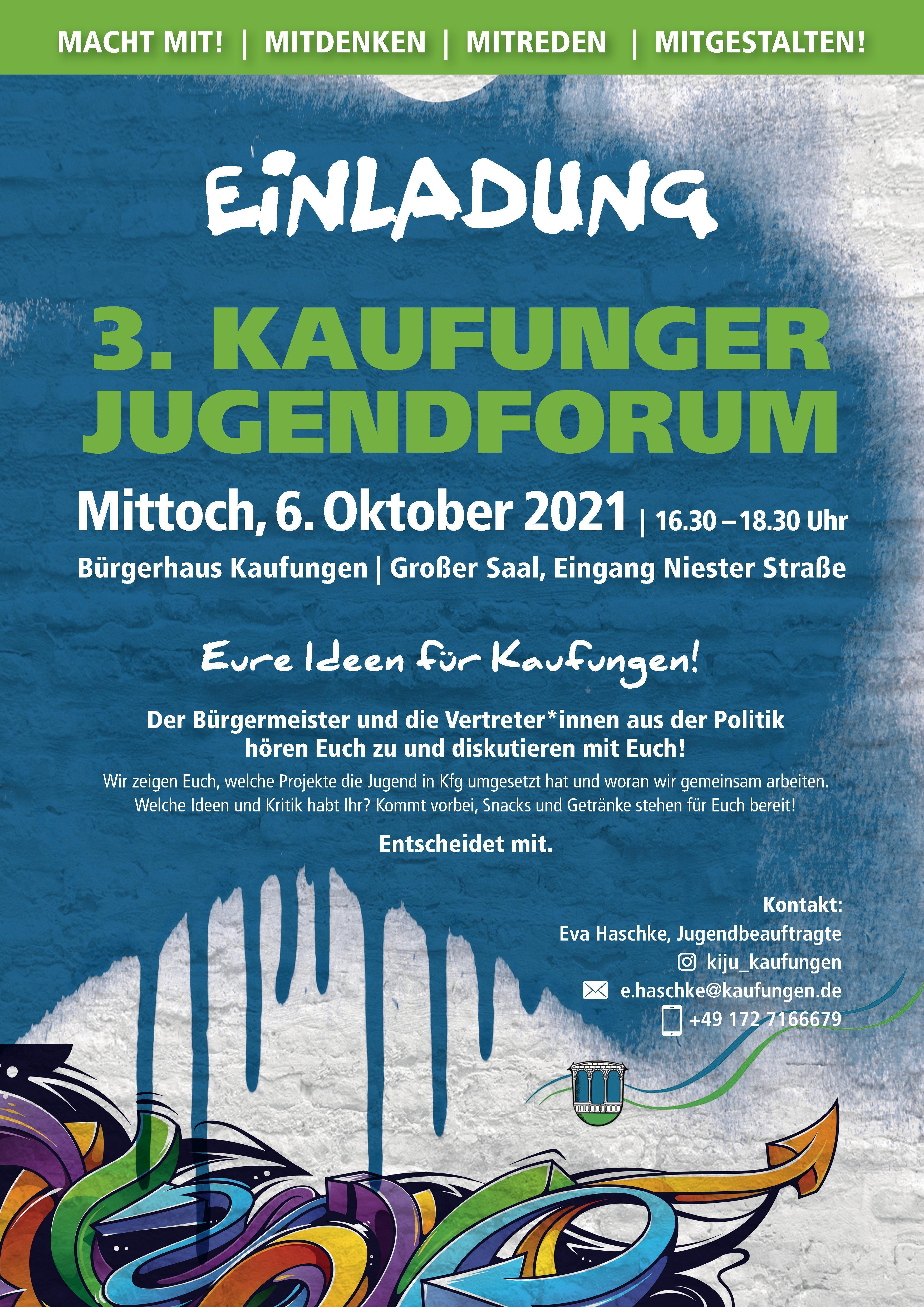 Bild vergr&ouml;&szlig;ern: Plakat Jugendforum 6.10.2021