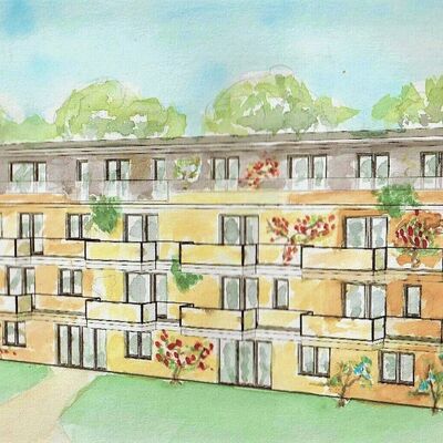 Bild vergr��ern: So soll das Geb�ude aussehen: Die Farbgebung kann noch variieren.