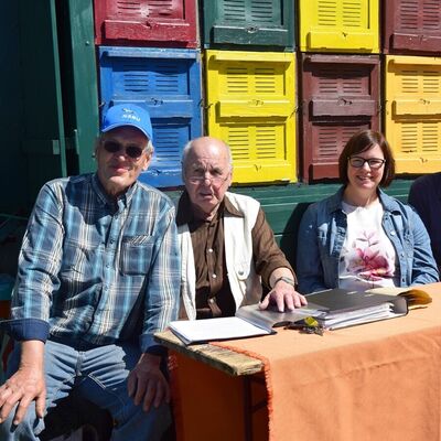 Bild vergr&ouml;&szlig;ern: V.l.n.r.: Reinhard Böth, Hilmar Henkel, Landtagsabgeordnete Manuela Strube und Dr. Ralph Büchler.