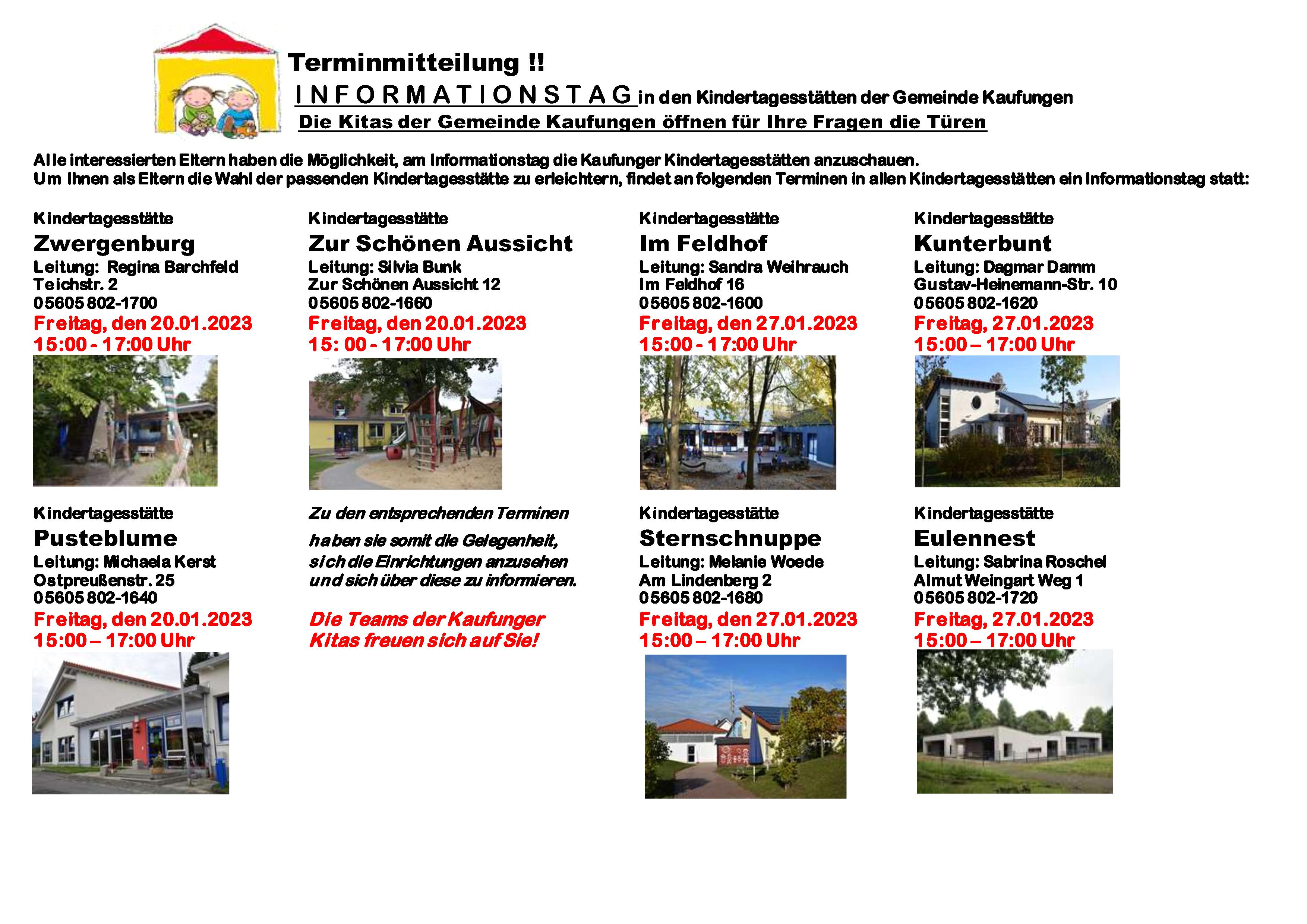 Bild vergr&ouml;&szlig;ern: Tag der offenen T&uuml;r Kitas