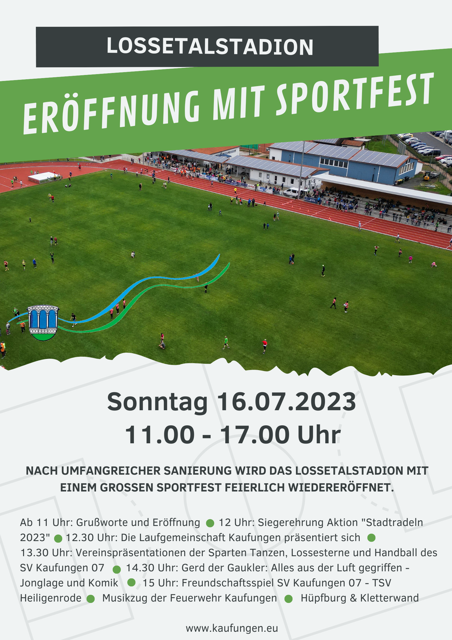 Bild vergr&ouml;&szlig;ern: Wiedereröffnung Lossetalstadion