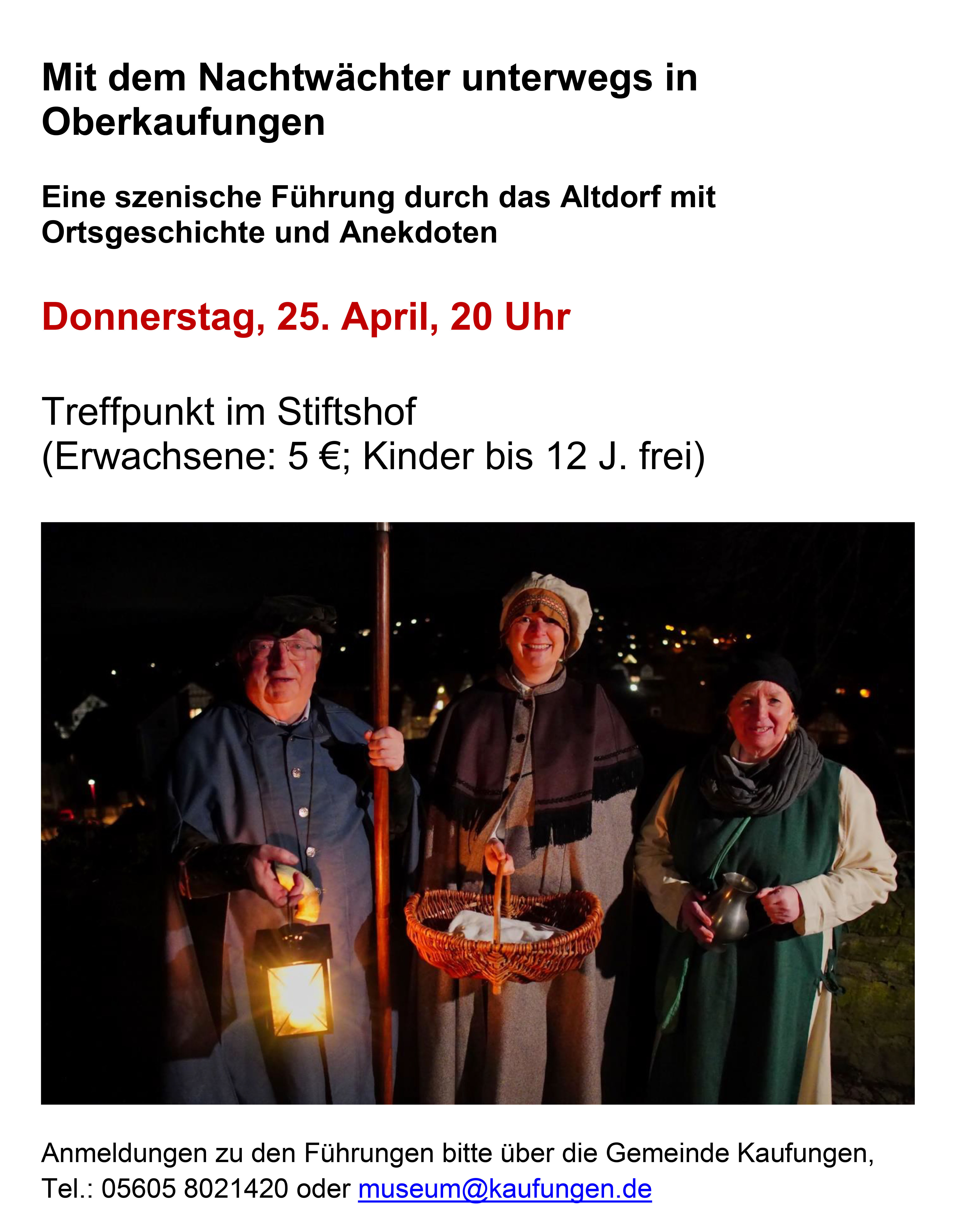 Bild vergr&ouml;&szlig;ern: Nachtwächterführung April 2024
