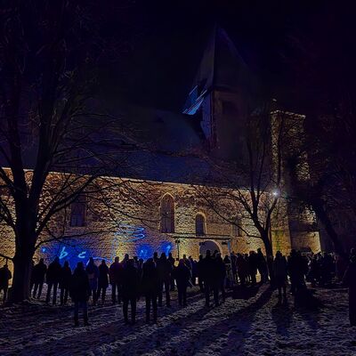 Bild vergr��ern: Die Lasershow stellte eine spannende Verbindung von Natur und Technik dar.