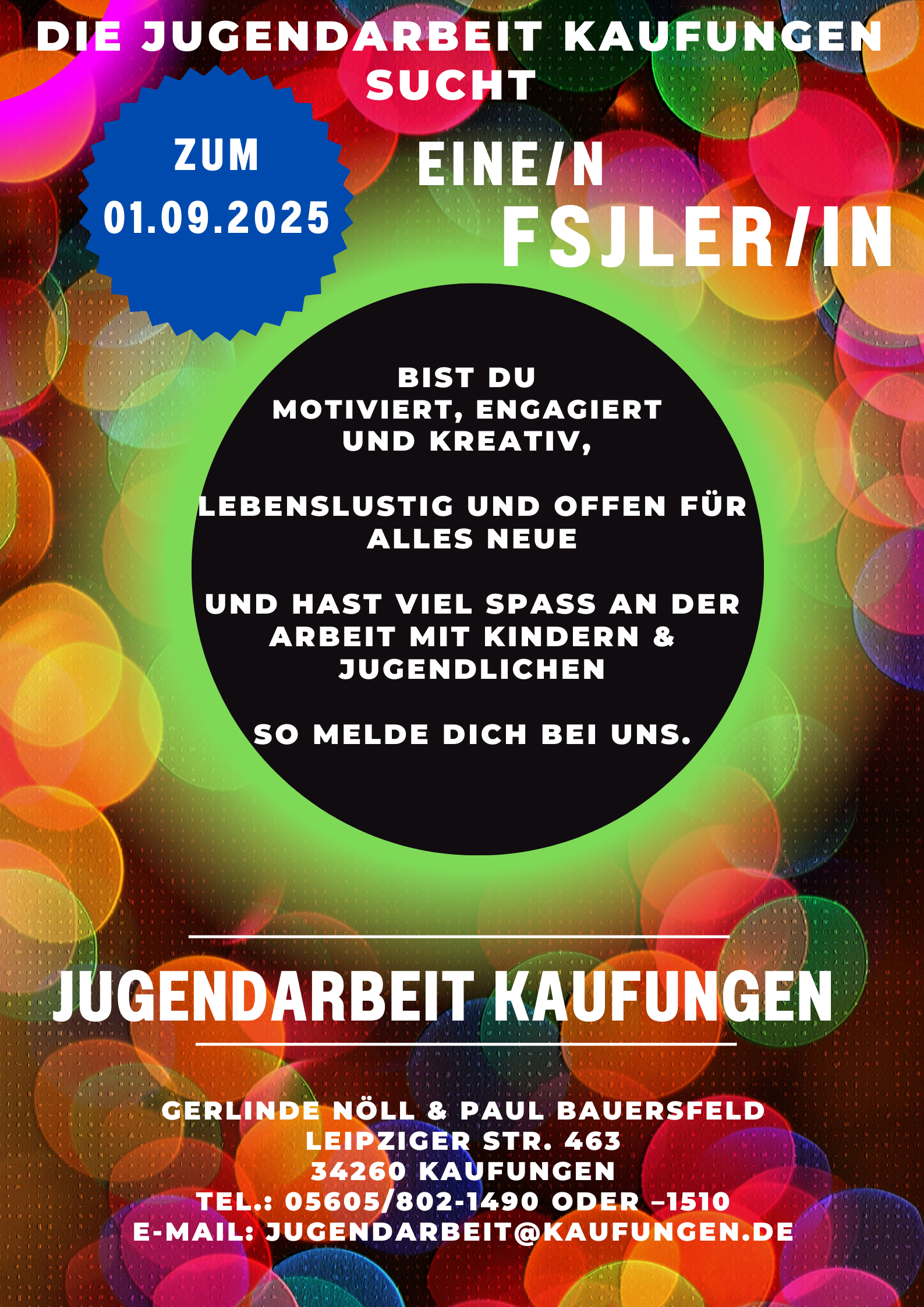 Bild vergr&ouml;&szlig;ern: Ausschreibung FSJ-Stelle