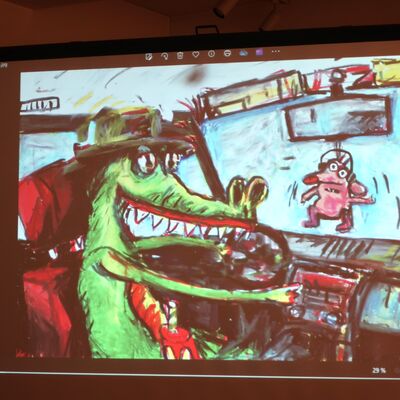 Bild vergr��ern: Ricky Weber und Ulf Schauml�ffel  stellten ihr gemeinsames Buch �R�ckspiegelbaumler