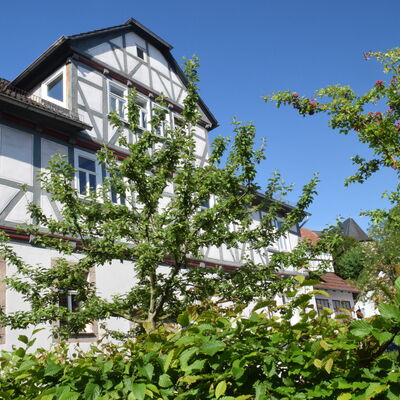 Bild vergr&ouml;&szlig;ern: Obermühle mit Blick auf Stiftskirche