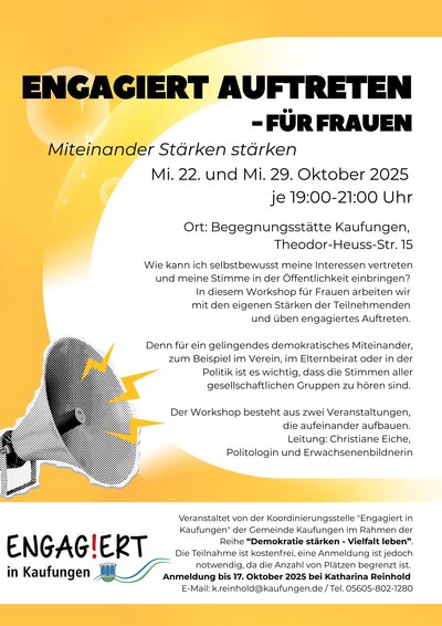 Bild vergr��ern: Engagiert Auftreten - f�r Frauen