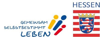 Bild vergr&ouml;&szlig;ern: Gemeinsam selbstbestimmt leben / Logo der Hessischen Landesregierung