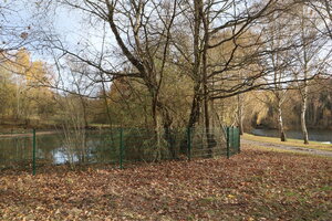 Bild vergr��ern: Am Amphibienteich im Steinertseepark wurde entlang des Gew�ssers ein Zaun errichtet, um die Sicherheit insbesondere f�r im Park spielende Kinder zu erh�hen und m�gliche Unf�lle, wie im benachbarten Schwalm-Eder-Kreis, zu verhindern.