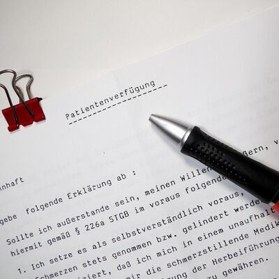 Patientenverf&uuml;gung