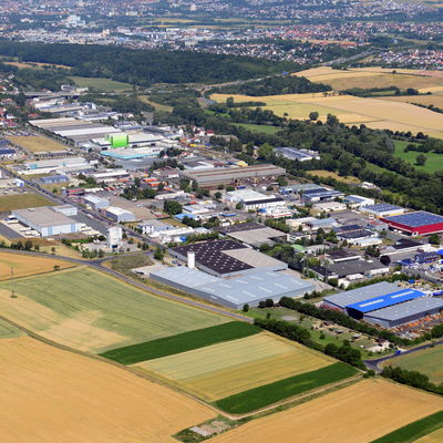 Luftbild Papierfabrik