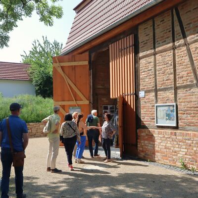 Die Fachwerkscheune in Kaufungen.