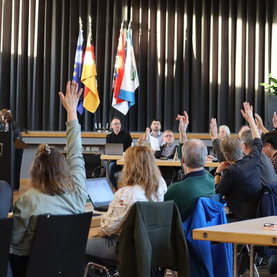 Bild vergr��ern: Diskutieren und demokratisch abstimmen: Die Mitglieder der Gemeindevertretung entscheiden �ber die Zukunftsplanung der Gemeinde.