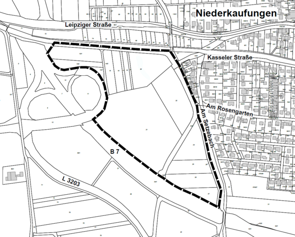 Bild vergr&ouml;&szlig;ern: Räumlicher Geltungsbereich Bebauungsplan Nr. 96 „Neuer Hof“