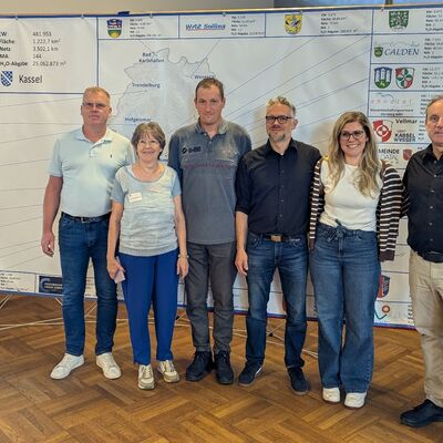 Bild vergr&ouml;&szlig;ern: Der Vorstand der Wasserwerksnachbarschaft organisierte die 100. Veranstaltung: (v.l.n.r.) Christoph Mey, Kornelia Althen-Spaar, Thomas Müller, Nils Ritter-Fiebekorn, Lena Gunkel und Dirk Forster.