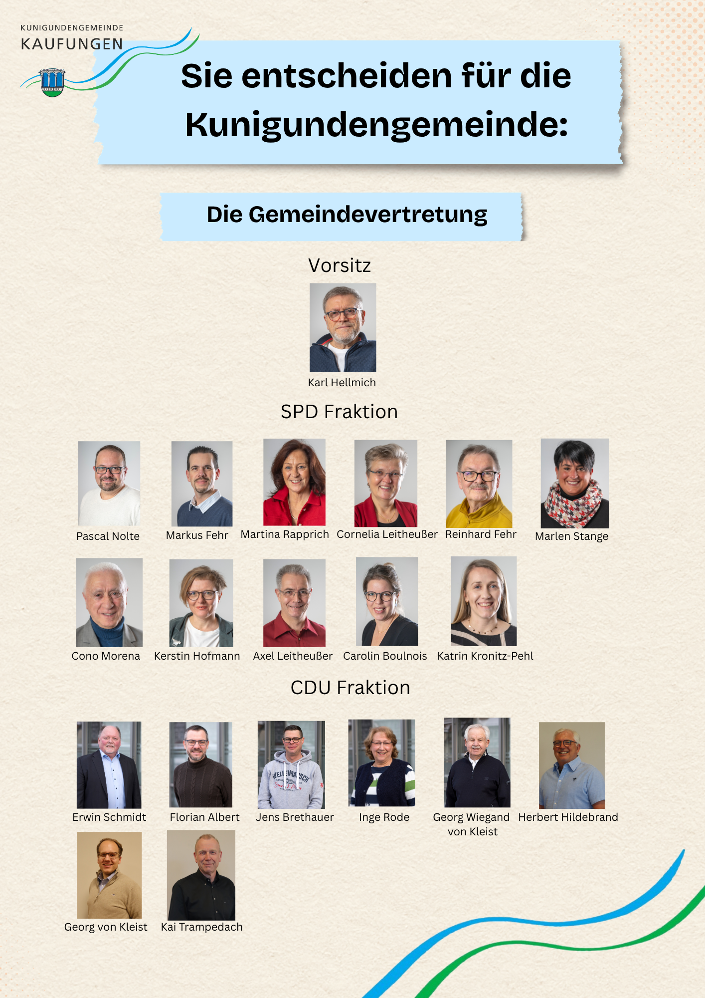 Bild vergr&ouml;&szlig;ern: Übersicht Gemeindevertretung/ Gemeindevorstand