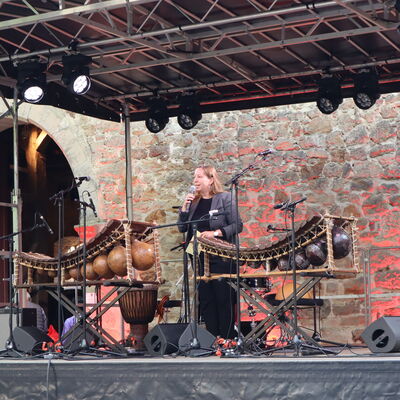 Bild vergr&ouml;&szlig;ern: Mamadou Diabate und Percussion Mania