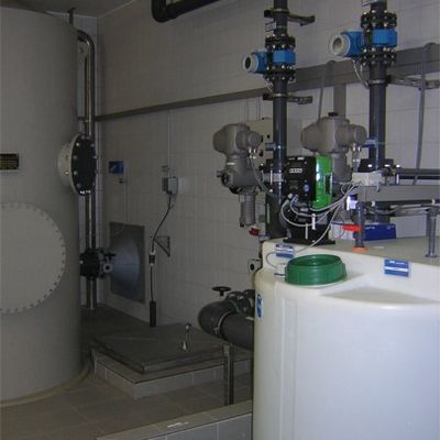 Bild vergrern: Bild von der Wasseraufbereitungsanlage im Hochbehlter